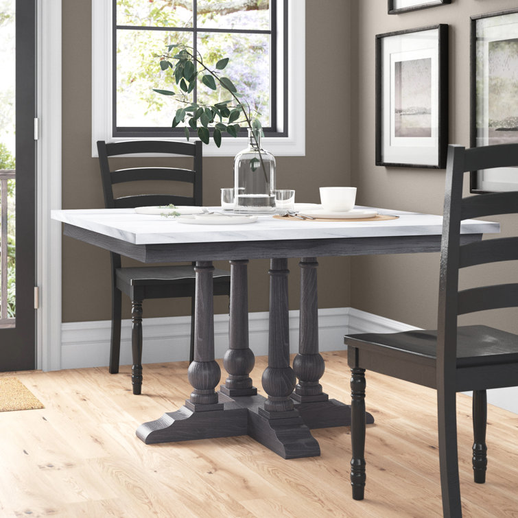 Lark Manor Adelaida 48'' Genuine Marble Pedestal Dining Table Wayfair